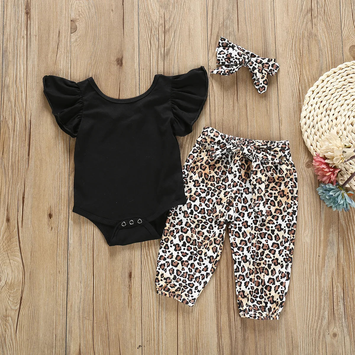 Одежда для младенцев прочный комбинезон маленьких девочек боди + штаны с