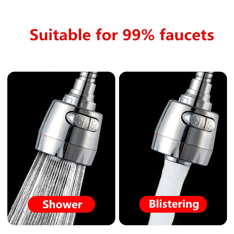 Кухонная насадка на кран с защитой от брызг универсальный барботер поворотом 360