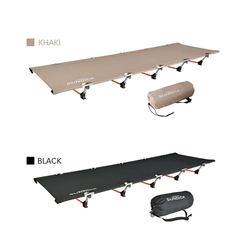 

Sundick Portable Foldable Camping Cot Single Person Outdoor Folding Bed 330LB Bearing Weight Compact for Outdoor Picnic Camping