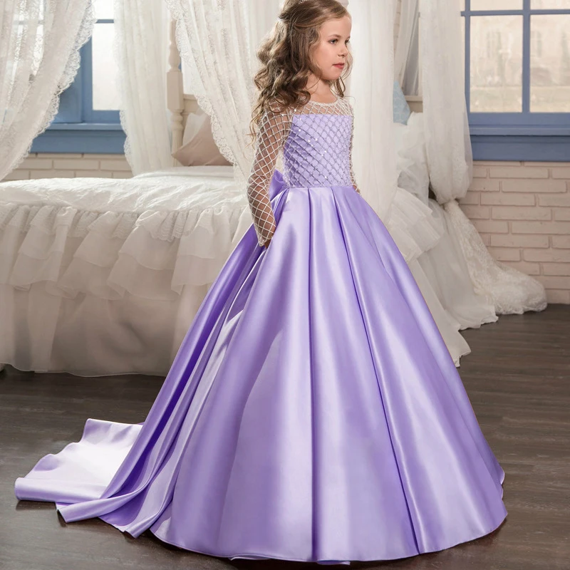 Платье для первого причастия кружевное вечернее длинное вечерние дня рождения