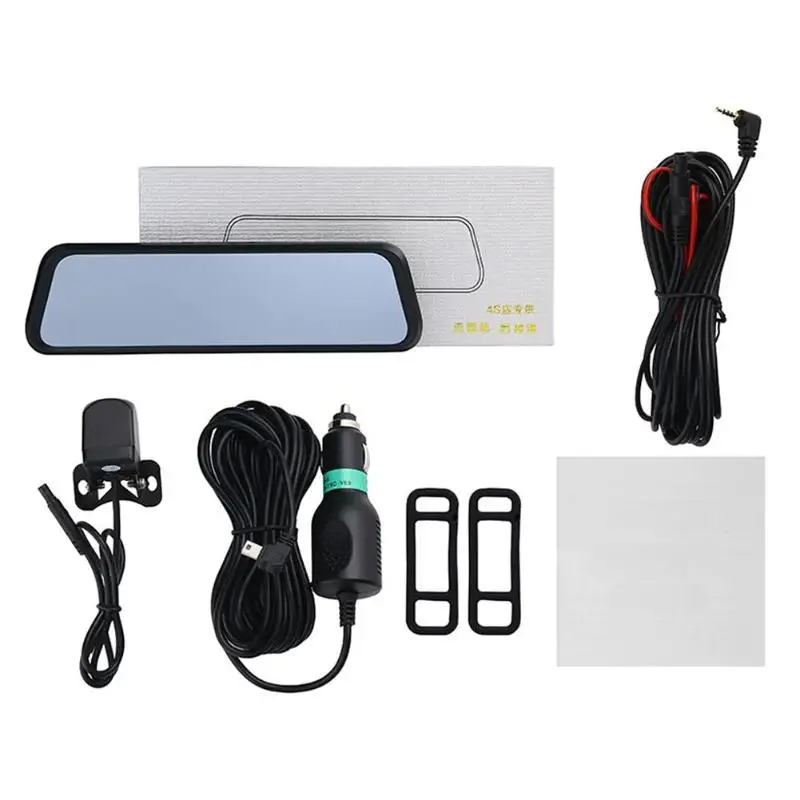 Автомобильный видеорегистратор 9,8" Dash Cam Full HD ips с сенсорным экраном Автомобильная камера с двойным объективом видеорегистратор зеркало заднего вида с ночным видением g-сенсор