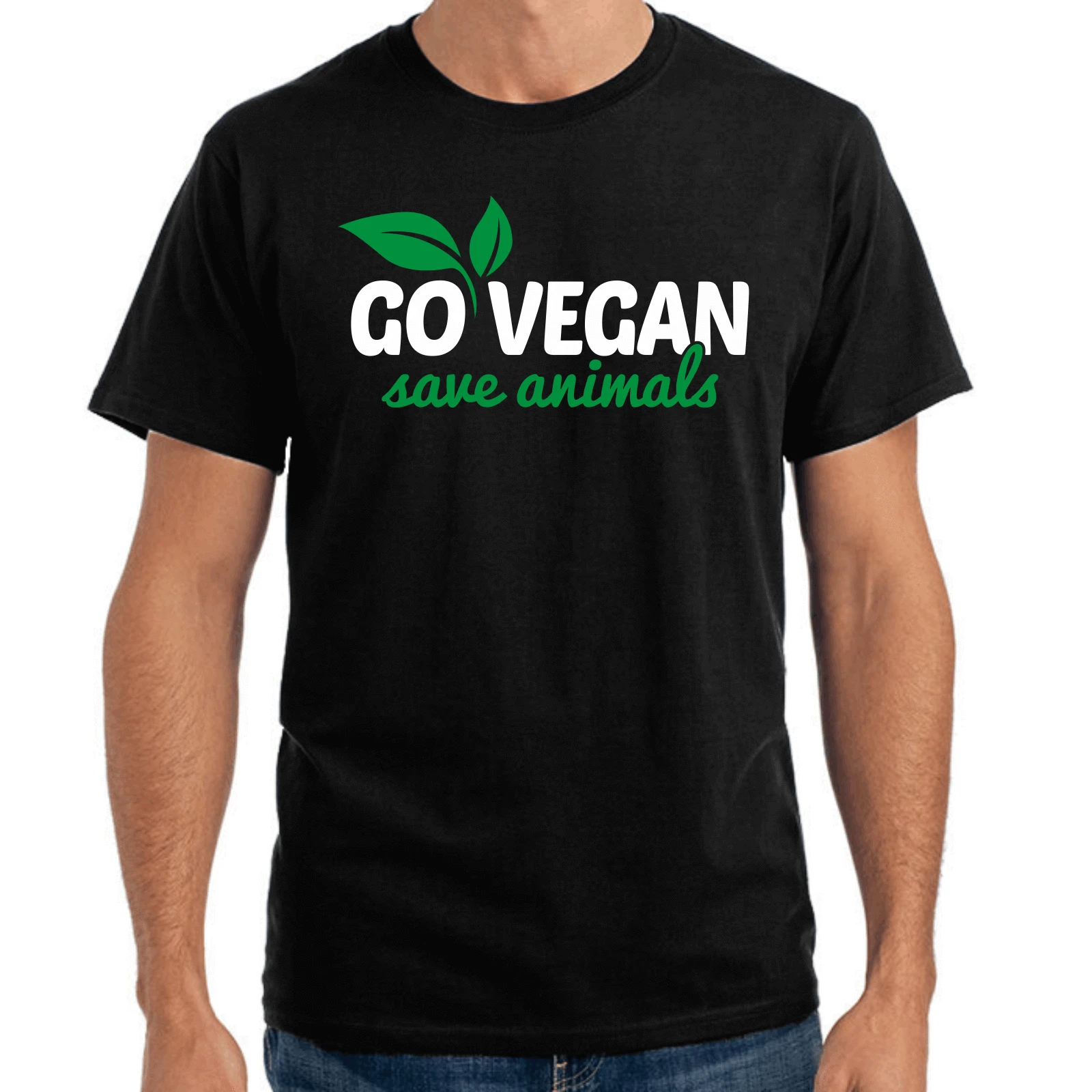 Go Vegan Save animals Vegans веганство вегетарианство Sayings Подарочная Футболка показать