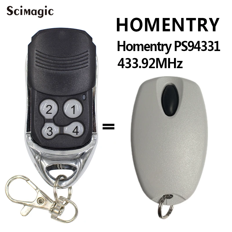 

10pcs HOMENTRY PS94331 Hand Transmitter Gate Remote Control 433MHz Garage Command