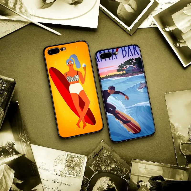 Surf чехол для телефона Xiaomi Mi6 mi9 8 Lite SE макс 3 9E 5X 6X F1 A1 A2 6 Ретро мягкий силиконовый с