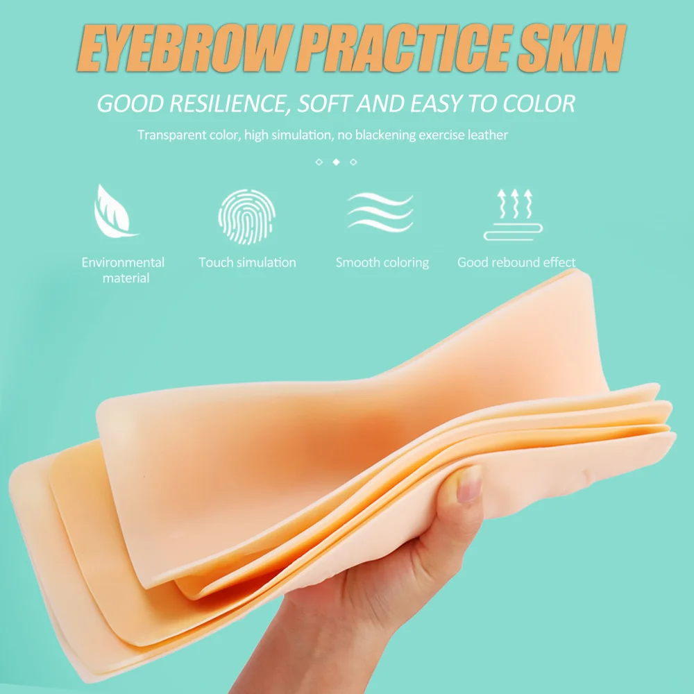 

3pcs Practice Skin for Eyebrows Lips Permanent Makeup Silicone Practice Skin