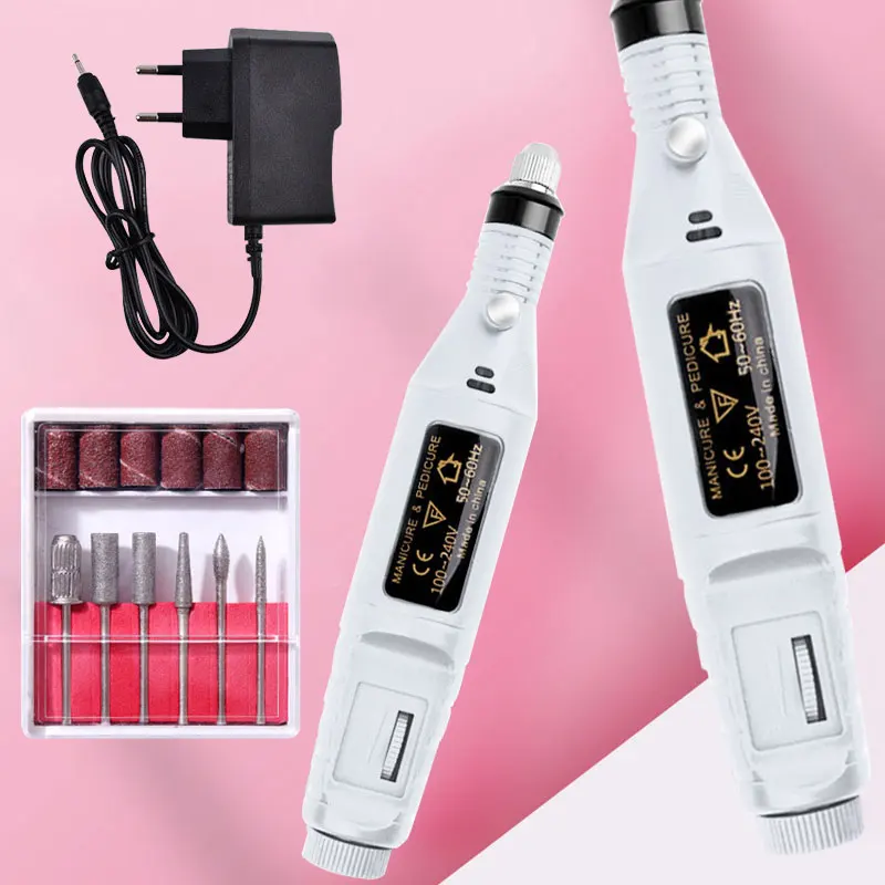 Фрезер для ногтей сверлильный станок ручка аппарат маникюра фрезы электрическая