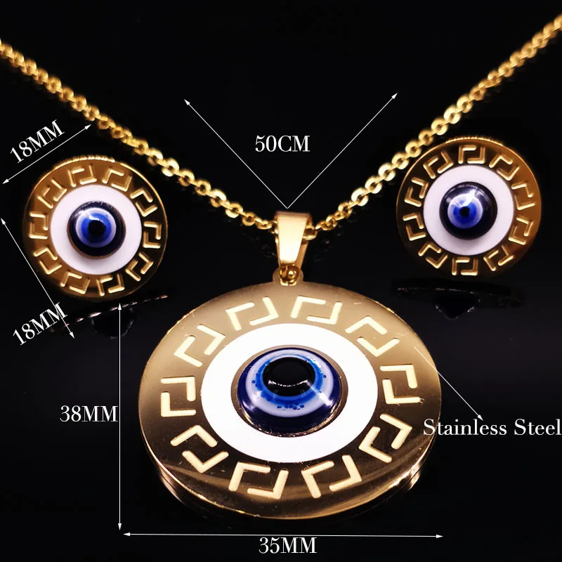 Женский комплект ювелирных изделий из нержавеющей стали сережки и ожерелье