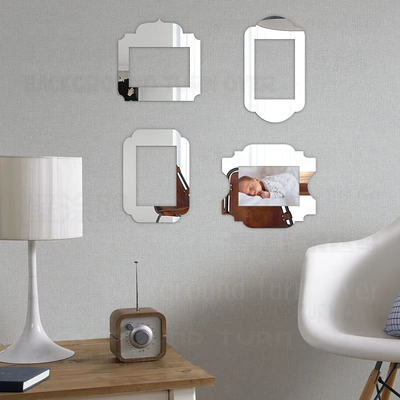 4 шт. фоторамка Детские картины настенные магнитные тонкие рамки для зеркал набор