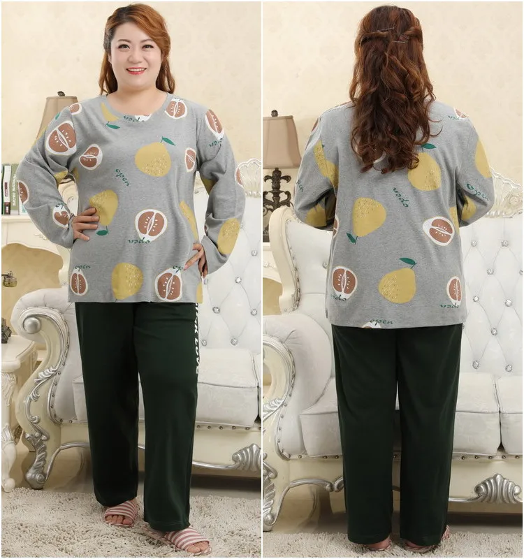 Новинка, большие размеры 5XL, Симпатичные пижамные комплекты, женская одежда для сна, зимняя удобная мода, хлопок, пижамы для женщин, большой размер 4xl, 130 кг