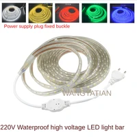 smd 5050 led strip flexible light 60ledsm waterproof diode tape 220v led strip with power plug 1m3m5m8m10m15m