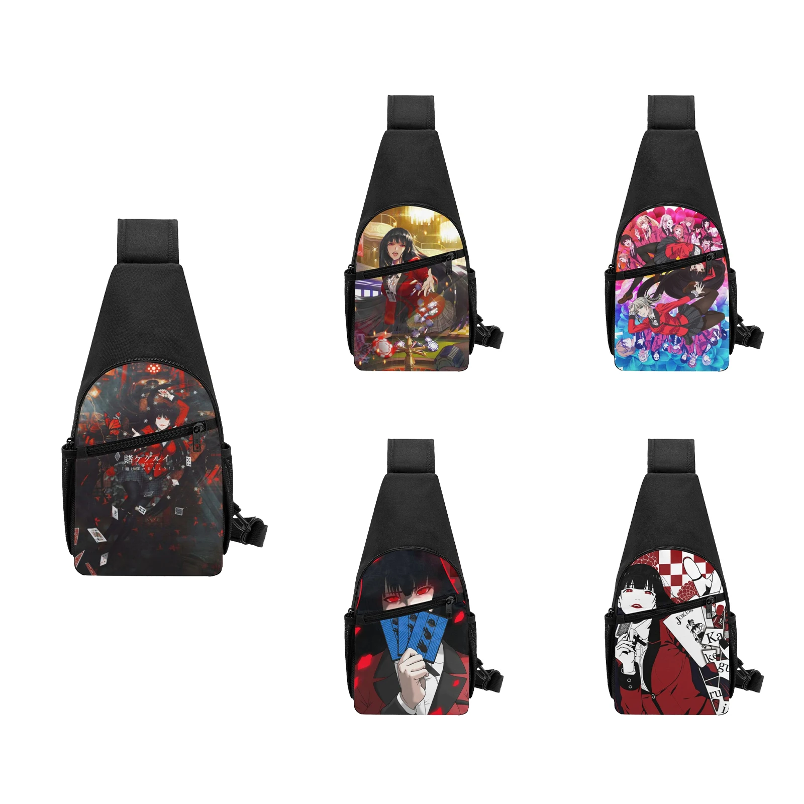 

Аниме Kakegurui Yumeko, женский и мужской рюкзак-слинг через плечо, нагрудная Сумка-слинг, дорожный походный рюкзак