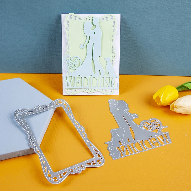 

metal cutting dies men hug women frame cut die mold decoration Scrapbook paper craft knife mould blade punch stencils dies