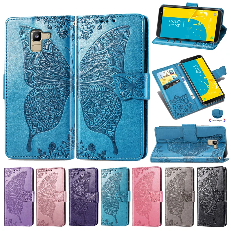 Чехол для Samsung Galaxy J4 J6 Plus J3 J7 J8 2018 A10 A20 A30 A50 A70 роскошный кожаный чехол книжка с