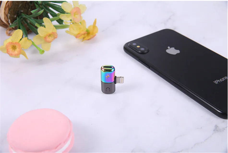 Адаптер для мобильного телефона ACCEZZ для iPhone X 8 Plus XS MAX XR Adaptador для iPhone Lighting разъем для зарядки вызова разветвитель AUX