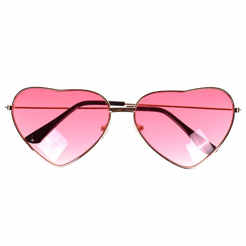 Женские Модные солнцезащитные очки в форме сердца для вечеринок зеркальные