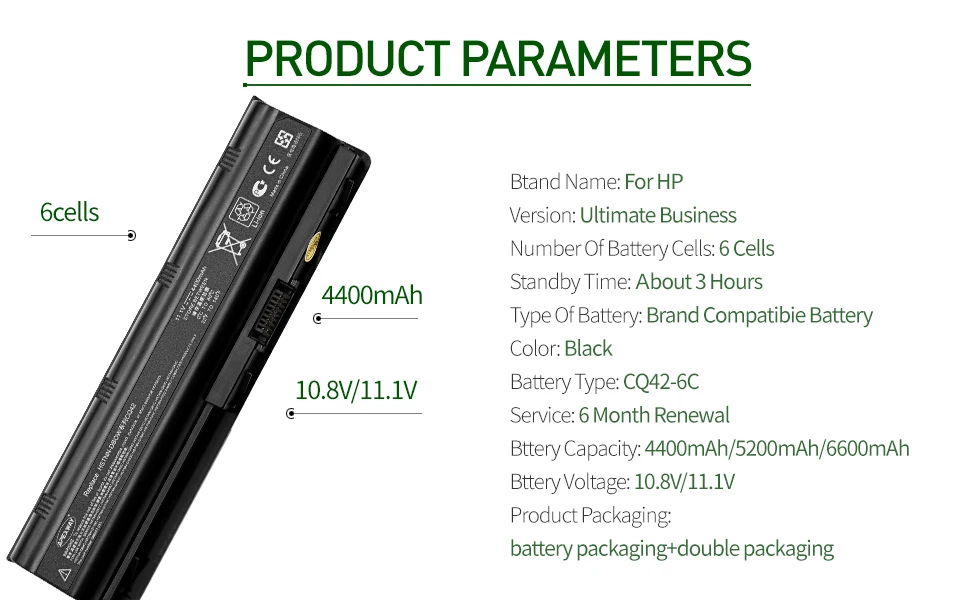 11,1 v 6 черных масок аккумуляторная батареядля ноутбука hp mu06 mu09 593553-001 аккумулятор большой емкости g4 G6 G7 G32 593562-001 аккумулятор большой емкости dv6 HSTNN-LB0W для Presario CQ42 CQ72 2000