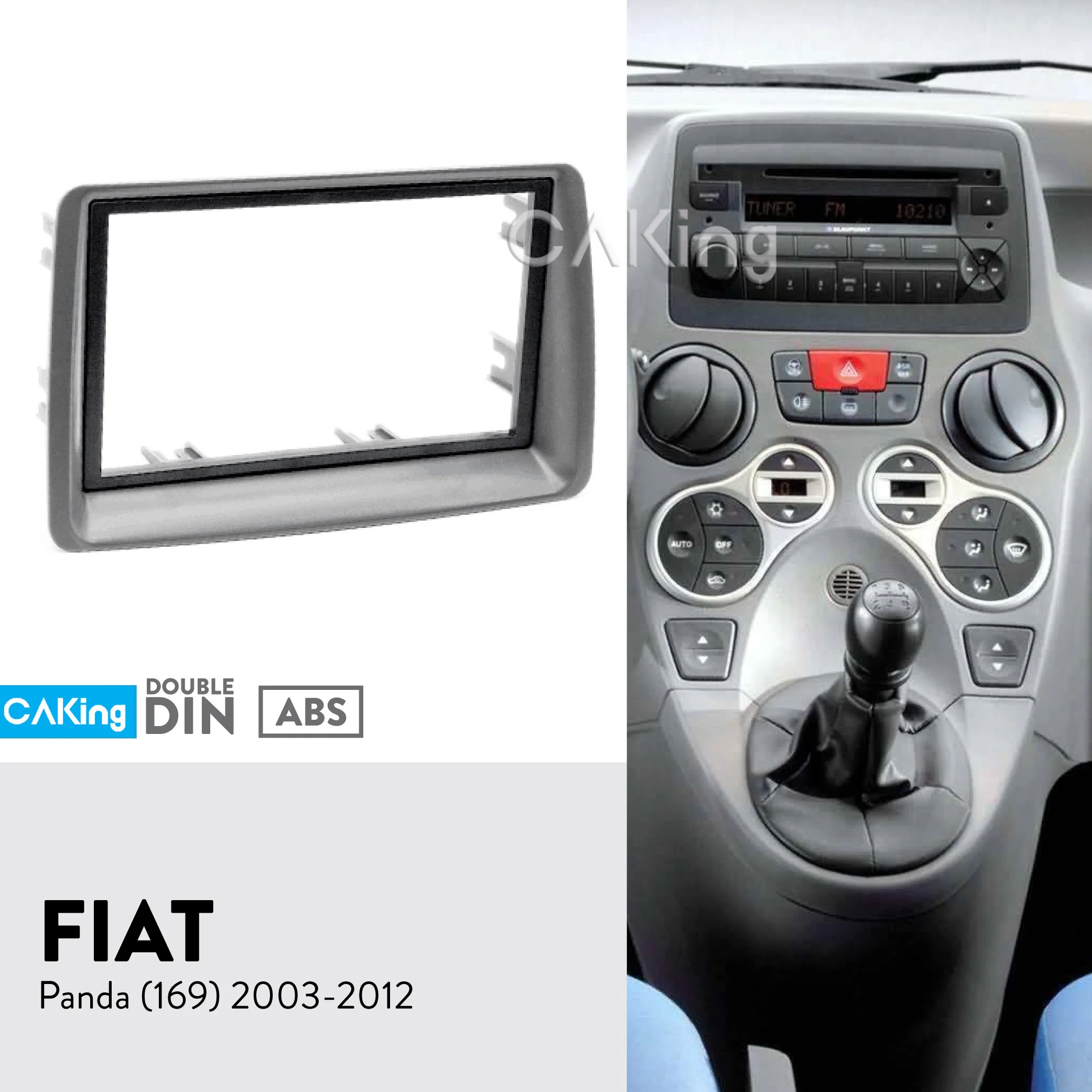 Двойная Din Автомобильная радиопанель Fascia Для FIAT Panda (169) 2003 2012 комплект для