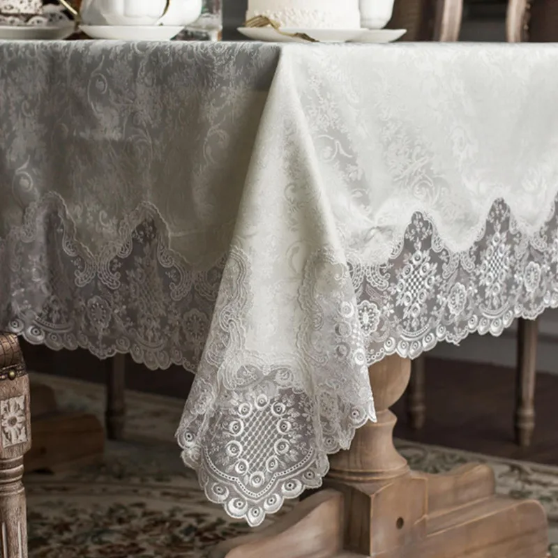 Скатерть с вышивкой элегантная кружевная скатерть для столовой ресторана кафе