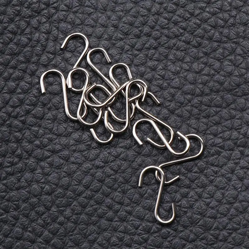 

100PCS DIY Mini S-shaped Hooks Sturdy S-shaped Hooks Stainless Steel S-shaped Hangers Metal DIY Jewelry Accessory Hanging Hooks