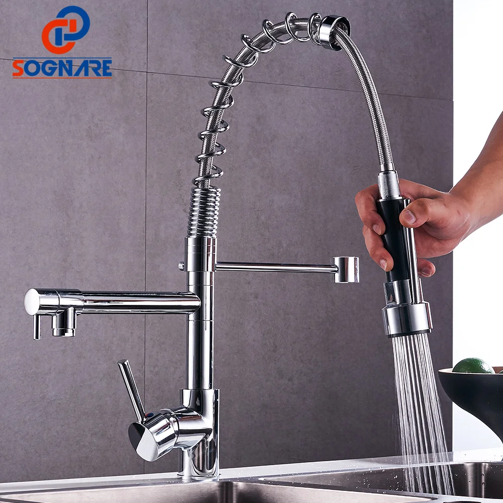 

Sognare Kitchen Faucet With 360 Degree Rotation Pull Out Kitchen Faucet Hot And Cold Kitchen Faucet With Mixer Sink для кухни