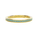 Блестящее золотистое нежное кольцо из стерлингового серебра 925 пробы, кольцо из бирюзы, женское повседневное обручальное кольцо, ювелирные изделия