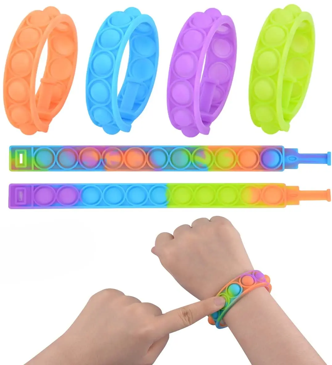 

Gadgets Simple Dimple Pop Bracelet Bubble Fidget Toy Sensory Toys Its Fidget Anti Stress Relief For Autism Adhd Children