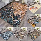 Мягкий фланелевый большой коврик с 3D принтом камней, Противоскользящий коврик для комнаты, прихожей, кухни, большие напольные коврики, украшение для спальни