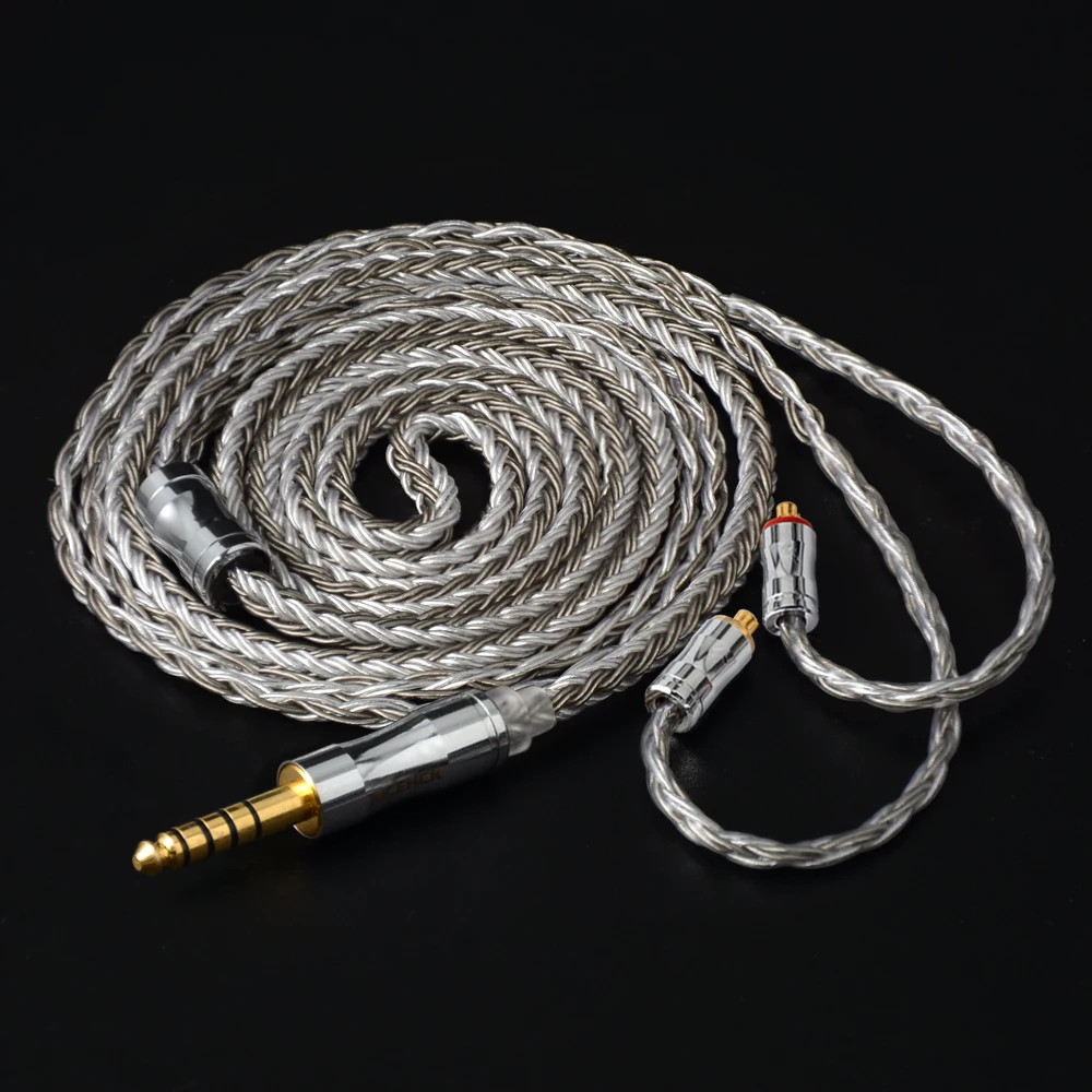 NICEHCK C16-4 16 Core посеребренный кабель 3,5/2,5/4,4 мм разъем MMCX/2Pin/NX7/QDC разъем для TRNV90 KZZSX TFZ QDC NX7/DB3 BL-03