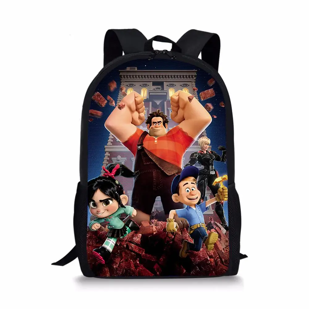 HaoYun 16-inch Cartoon Bags Children Wreck-It Ralph Backpack Kids Boys Mochila Infantil Age 1-6 Ralph School Bag Child Backpack