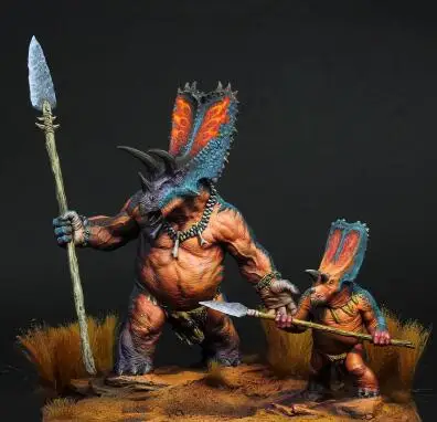 Новый несобранный 1/24 75 мм старинный Фэнтезийный воин включает 2 Статуэтки из