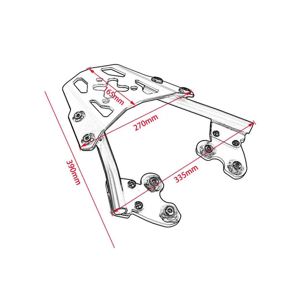 

Aluminum Rear Luggage Rack Carrier Top Mount Fender for Honda CB500F 2013-2018 CB500X 2013-2020 CBR500R 2013-2015 Accessories