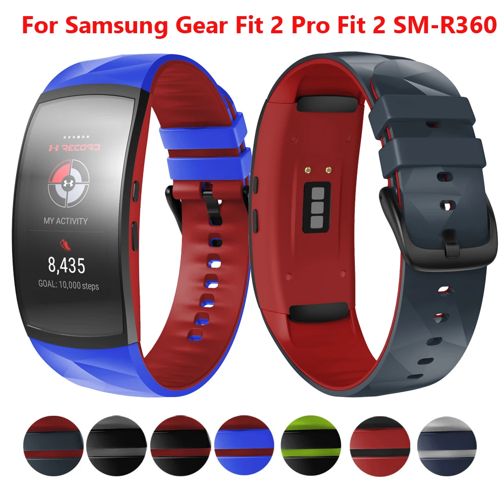 Силиконовый ремешок для наручных часов Samsung Gear Fit 2 Pro фитнес сменный наручный