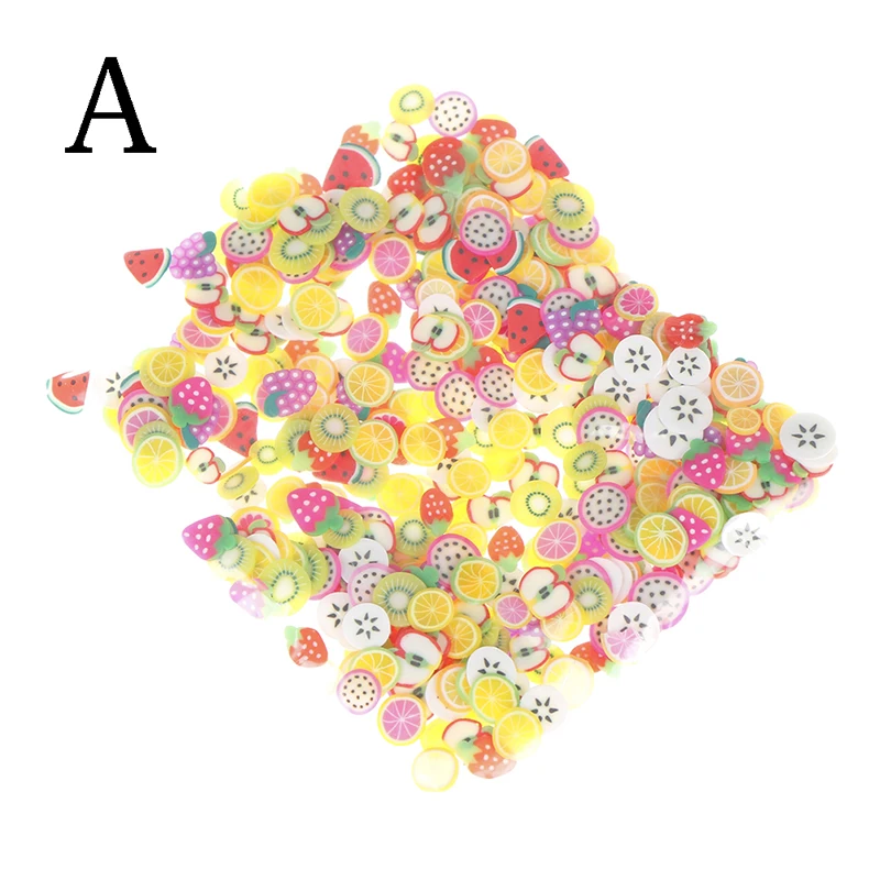 

500/1000pcs Fruit Slices Filler For Nails Art Tips Slime Fruit For Kids DIY Slime Accessories