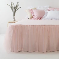 free shipping korean princess pink lace bed skirt bed base bed spread bed apron bed sheet bed linen mattress cover customized yw
