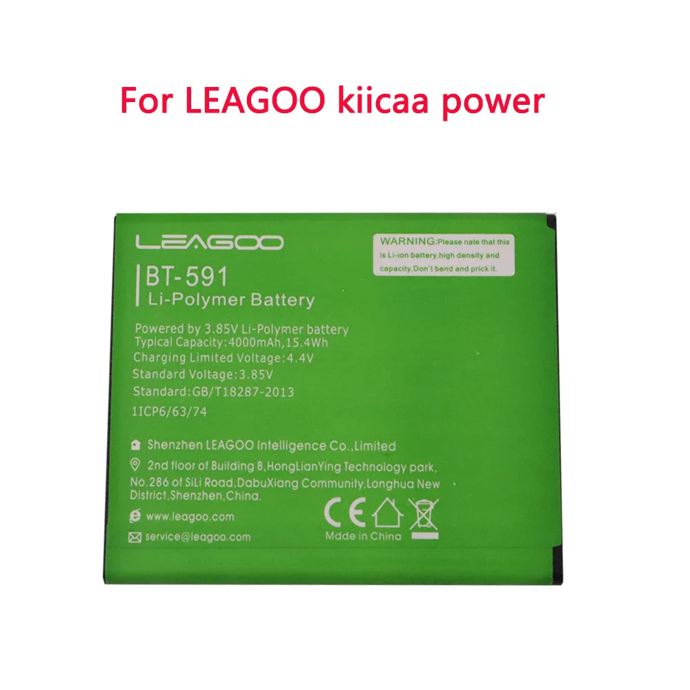 

New High Quality Original Battery 4000mAh For LEAGOO kiicaa power BT-591 Mobile Smart Phone Parts Batterie