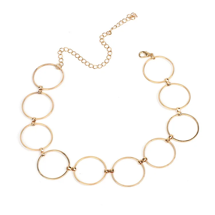 Laramoi панк круги цепь до ключиц для женщин хип хоп красивое ожерелье Чокер Модные