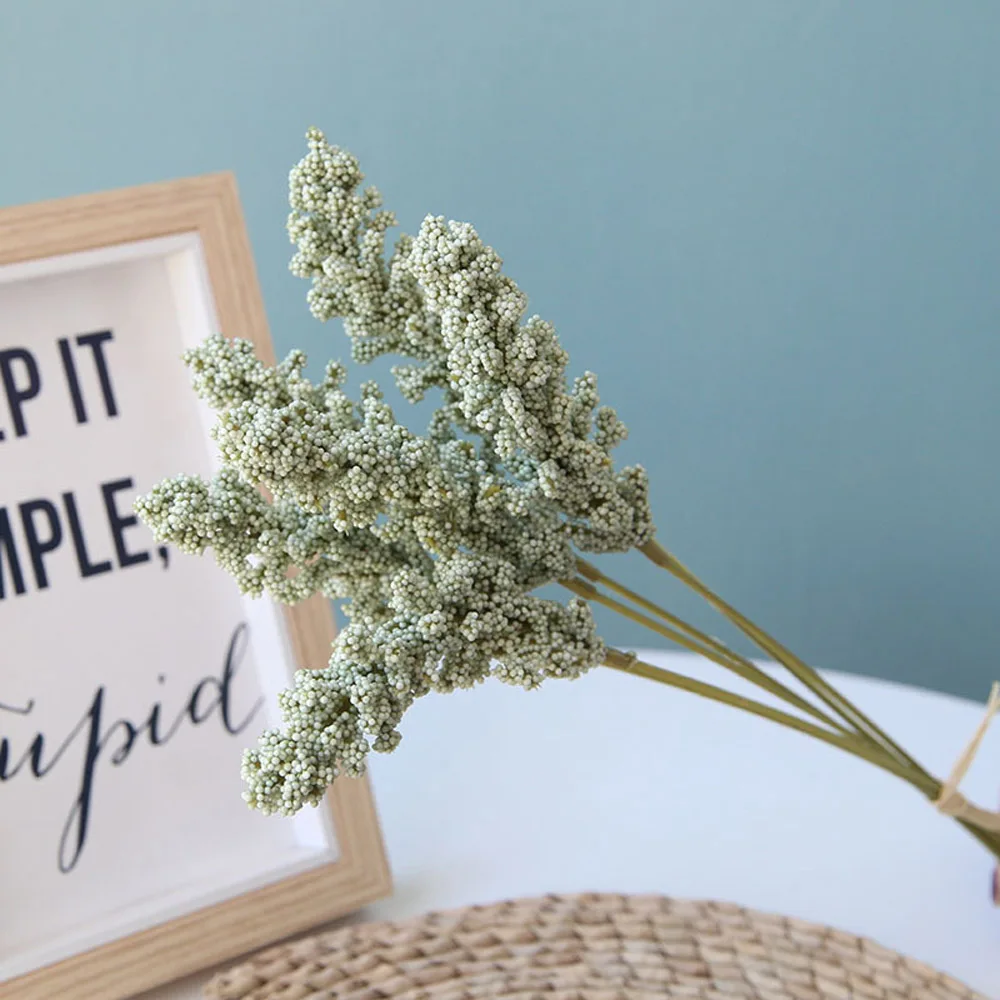 6 шт. искусственные Ванильные мини пены ягоды Спайк цветы букет для дома растение