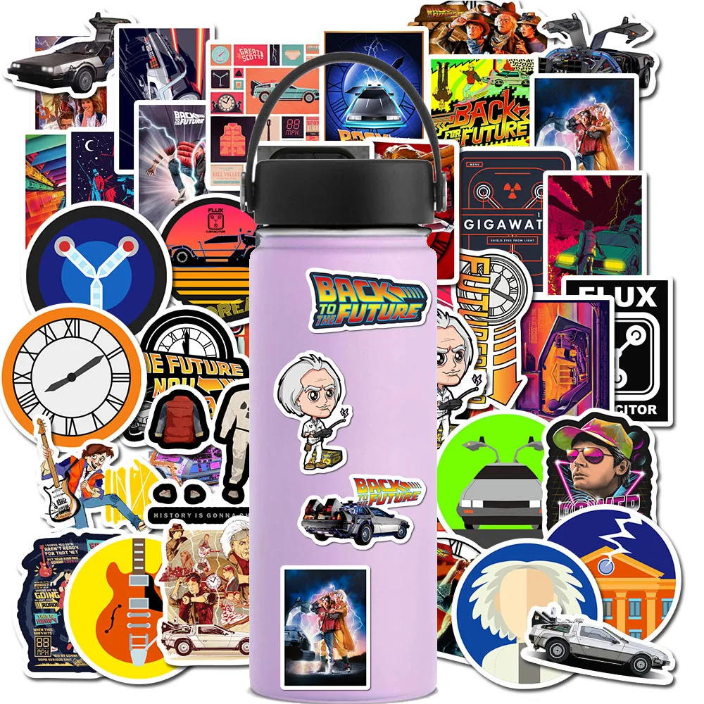 50 шт./упак. Назад в будущее стикер s водонепроницаемый ПВХ фильм мультфильм для