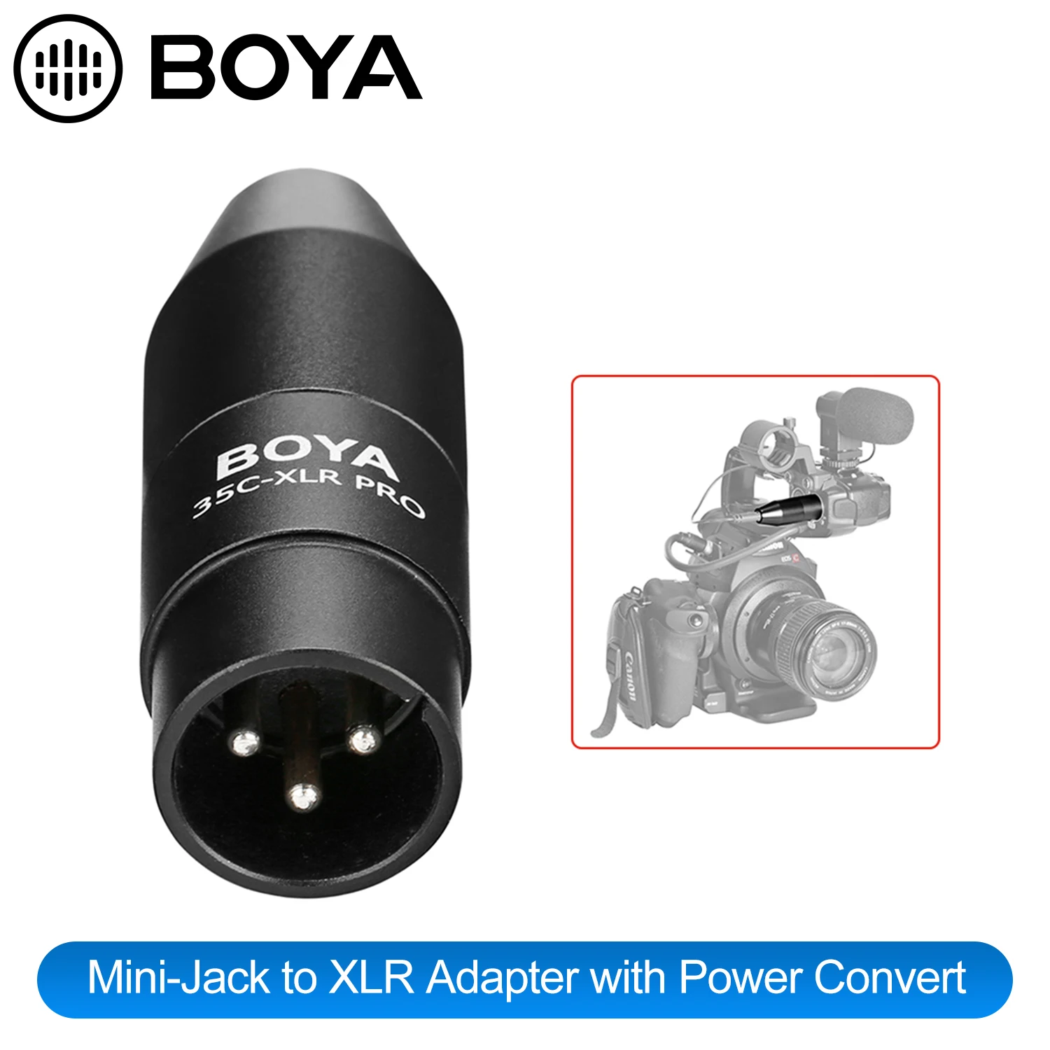 35C-XLR 3 5 мм (TRS) Мини-гнездовой адаптер для микрофона к 3-контактному XLR штекерному