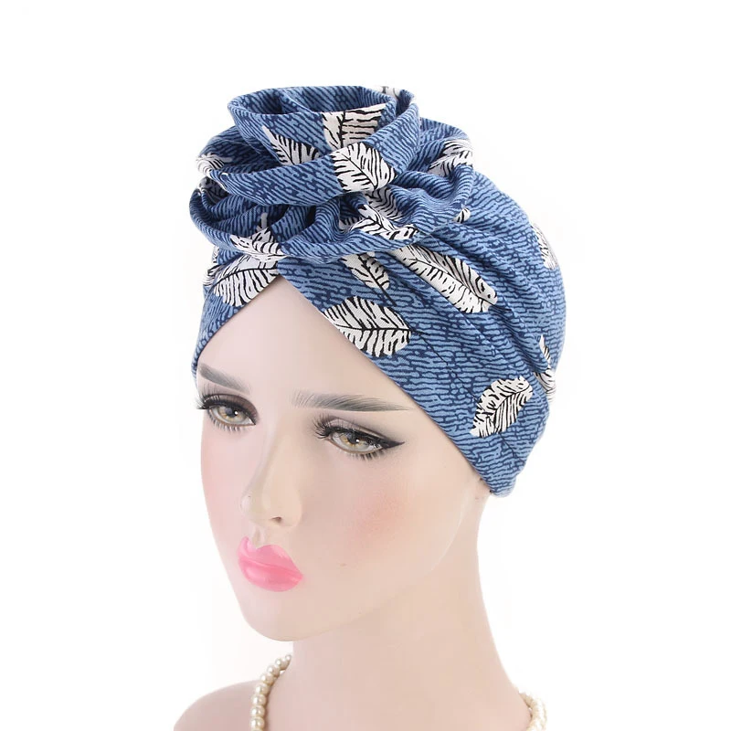 Богемная национальная шапка с цветочным рисунком Skullies Beanies, женская шапка на весну и осень, хлопковая шапка для женщин, шапка с помпоном, шапочка для химиотерапии