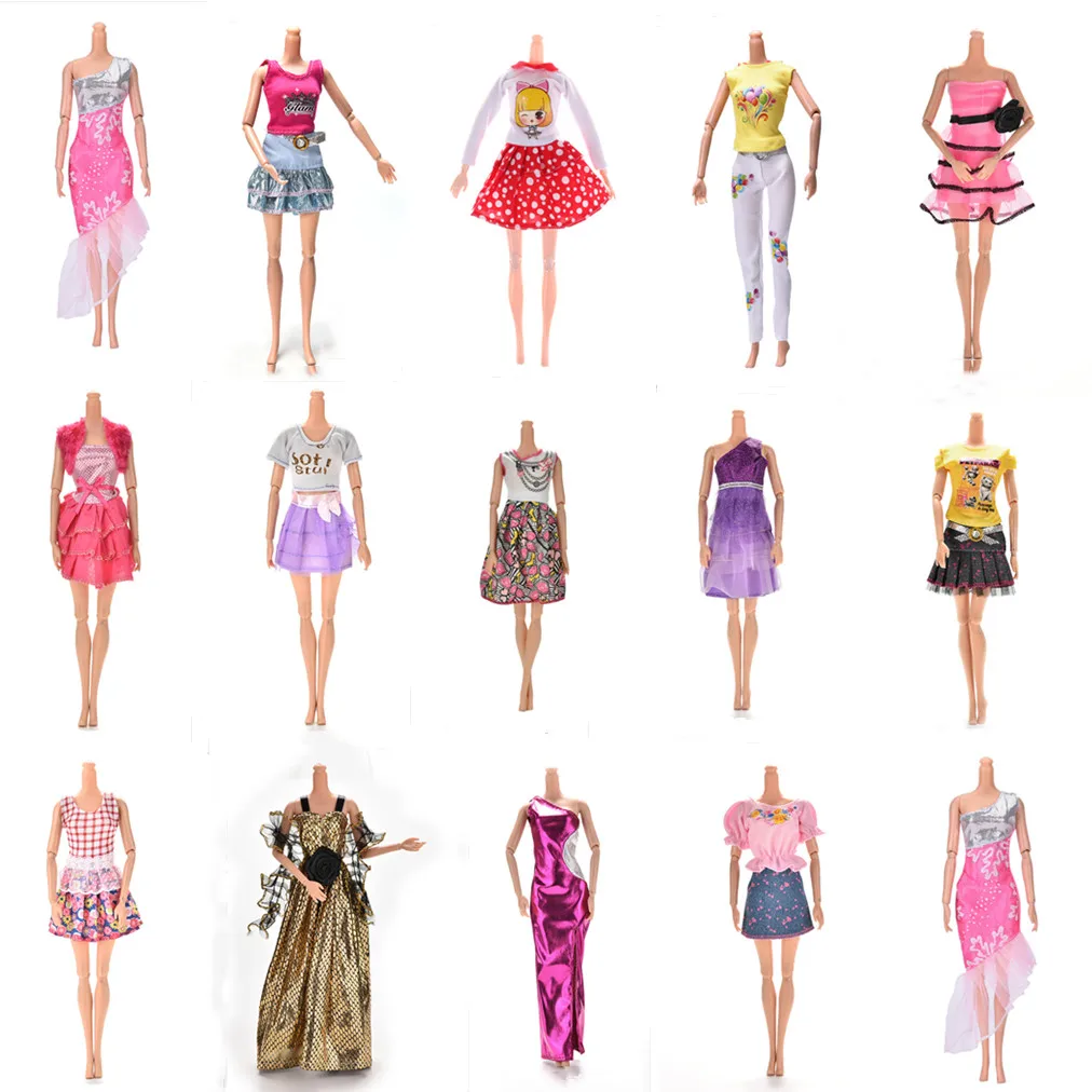 1 Set Fashion Cartoon Doll Skirt Cat Print T-Shirt Suits Party Clothes For Dolls Kids Toy Gift for Girls Toys Access | Игрушки и хобби