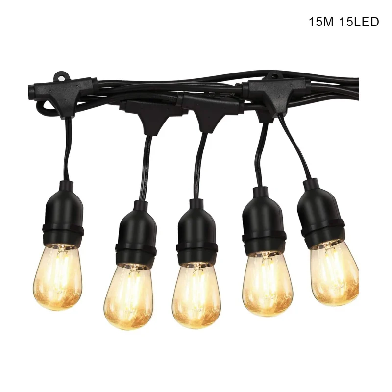 

LED Globe Bulb Festoon String Lights Outdoor Waterproof Ball String Christmas Garland Wedding Garden Party