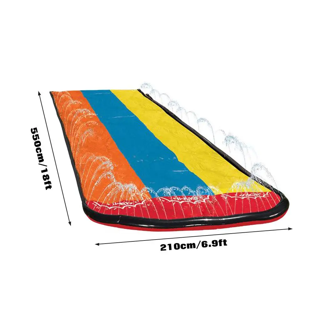 Детская летняя водная горка игрушки для игр на открытом воздухе трава Тройная