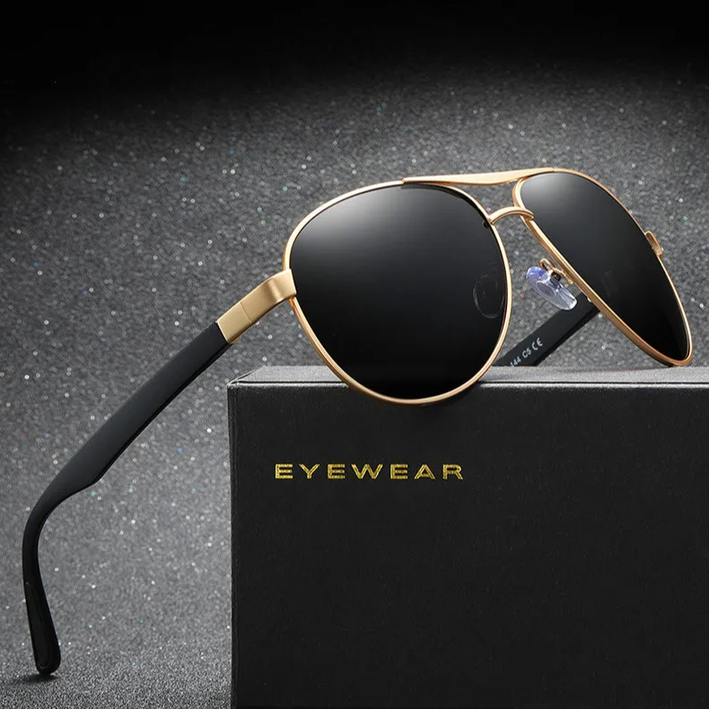 Солнцезащитные очки TR90 Мужские поляризационные модные дизайнерские в