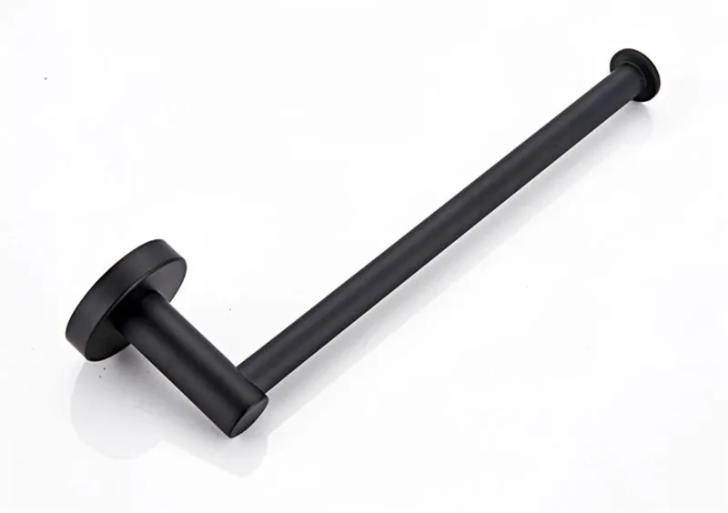 Tuqiu 25cm Towel Bar Wall Mounted Towel Rack Bathroom Brass and Stainless Steel Towel Hanger Rail Matte Black Towel Holder