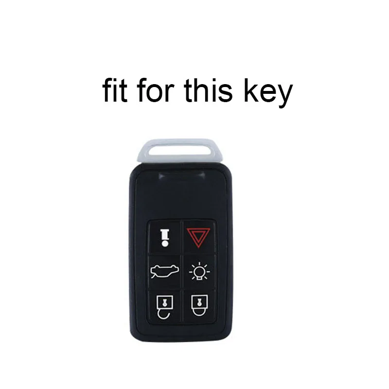 

NEW Leather Car Key Case Cover FOB for Volvo S80L S60L V40 S60 V60 XC60 S80 2013 2014 2017 Key Case Shell Covers Accessories