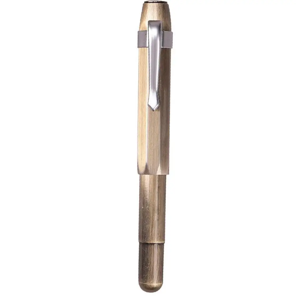 0.5 standard Медная Ретро карманная короткая авторучка восьмиугольная ручная работа Бизнес подарок винтажная карманная короткая ручка - Цвет: 0.5 standard
