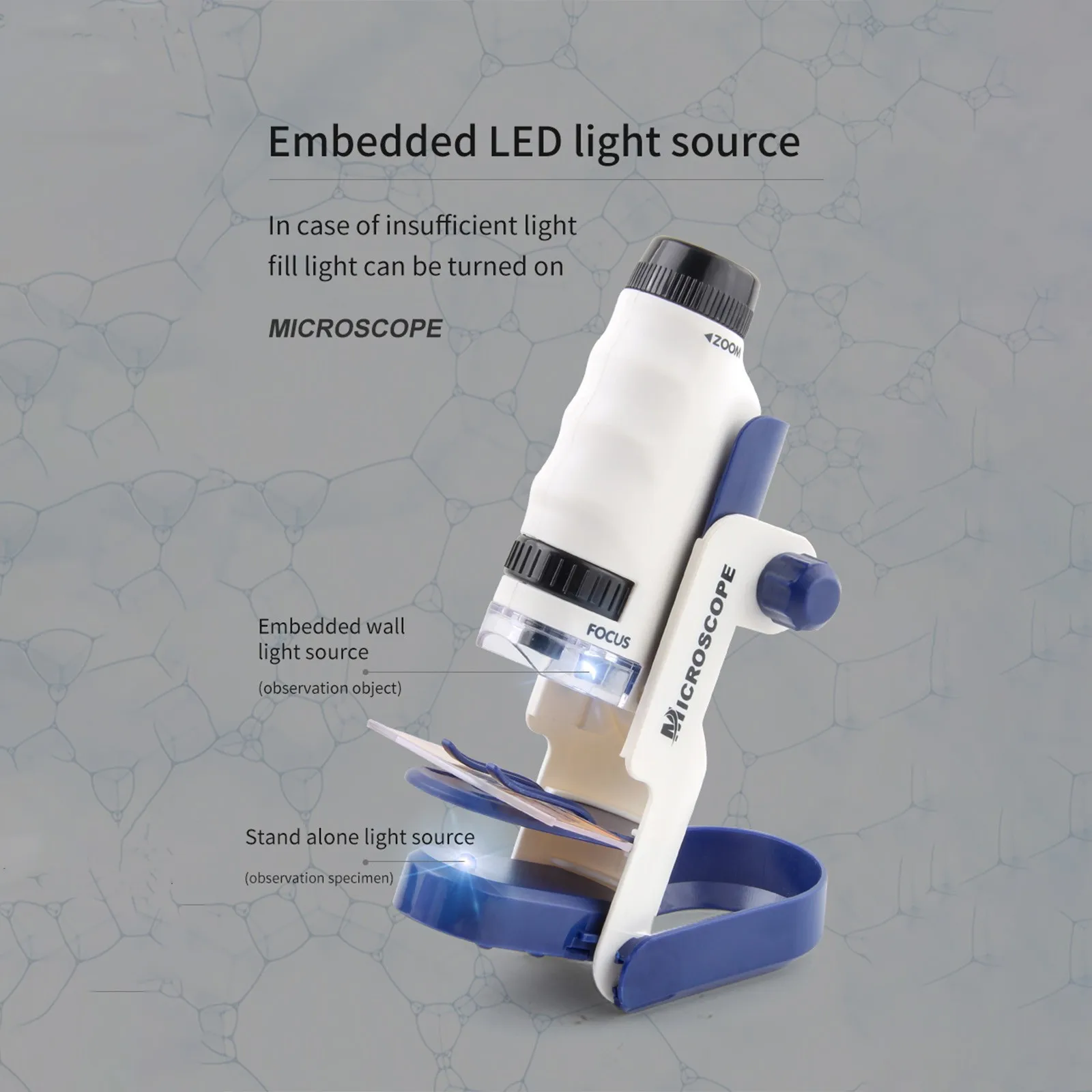 Новинка 2021 высококачественный детский микроскоп набор игрушек домашние