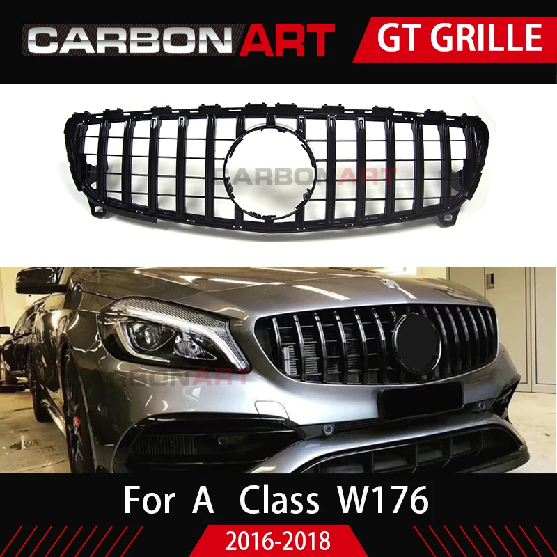 2016-2018 A класс W176 GT сетчатая Передняя решетка для Mercedes w176 A180 A200 A260 A45 Автозапчасти
