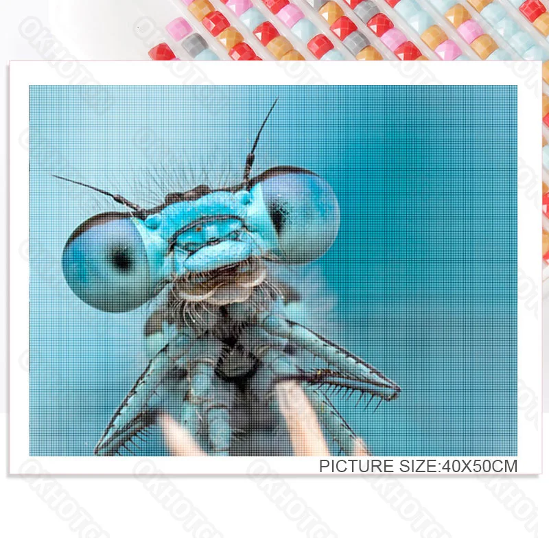 

Diy Diamond Painting Stickers Diamond Embroidery Decorative Painting Dragonfly No. 2 Living Room Wall Decoration Painting